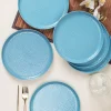 Turquoise Melamine Round Quarter Plate – Set of 6