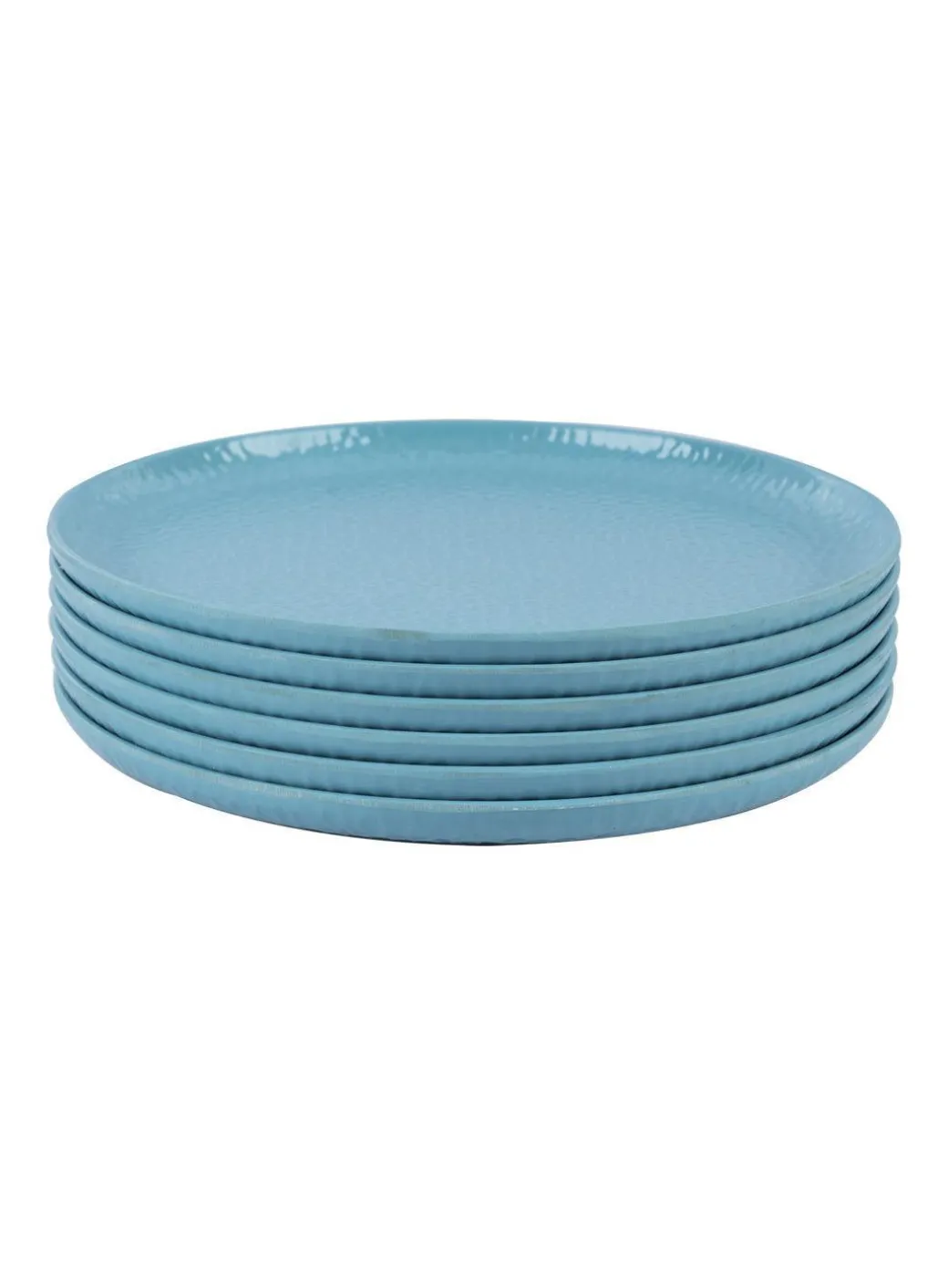 Turquoise Melamine Round Quarter Plate – Set of 6
