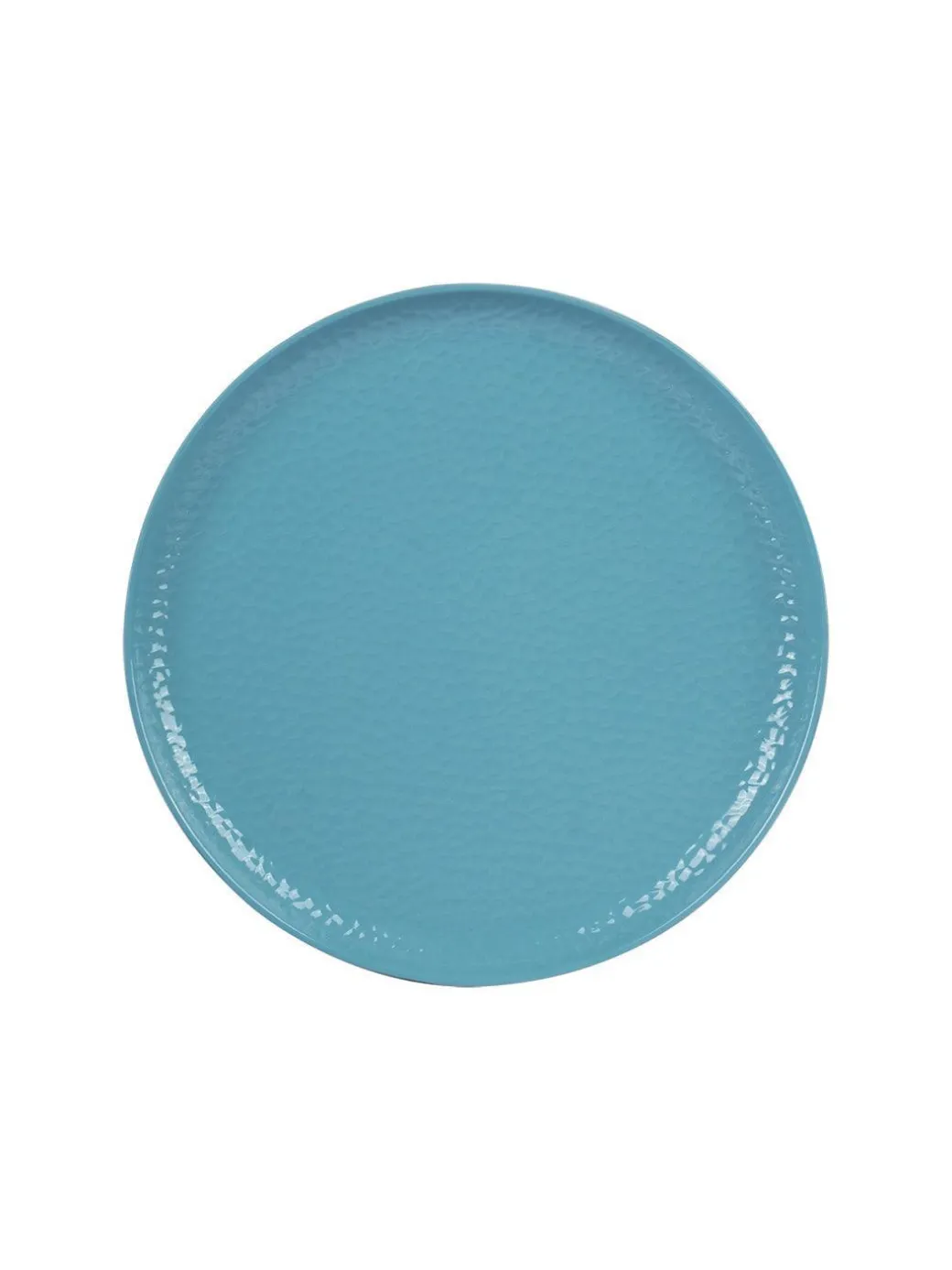 Turquoise Melamine Round Quarter Plate – Set of 6