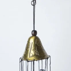 Unique Silver & Copper Decorative Wind Chime For Home - 7 X 7 X 53.5 Cm