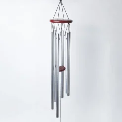 Unique Silver Decorative Wind Chime For Home - 10 X 10 X 76 Cm