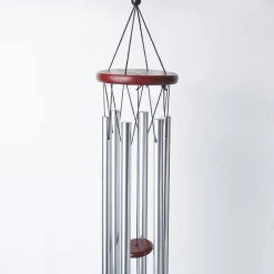 Unique Silver Decorative Wind Chime For Home - 10 X 10 X 76 Cm