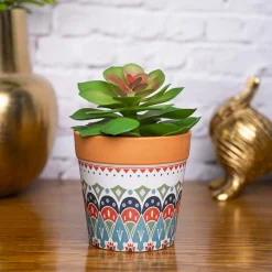 VON CASA Artificial Potted Plant - Mandala Style