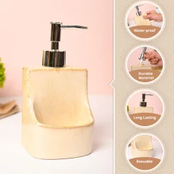 VON CASA Beige Kitchen Soap Dispenser - 350ml