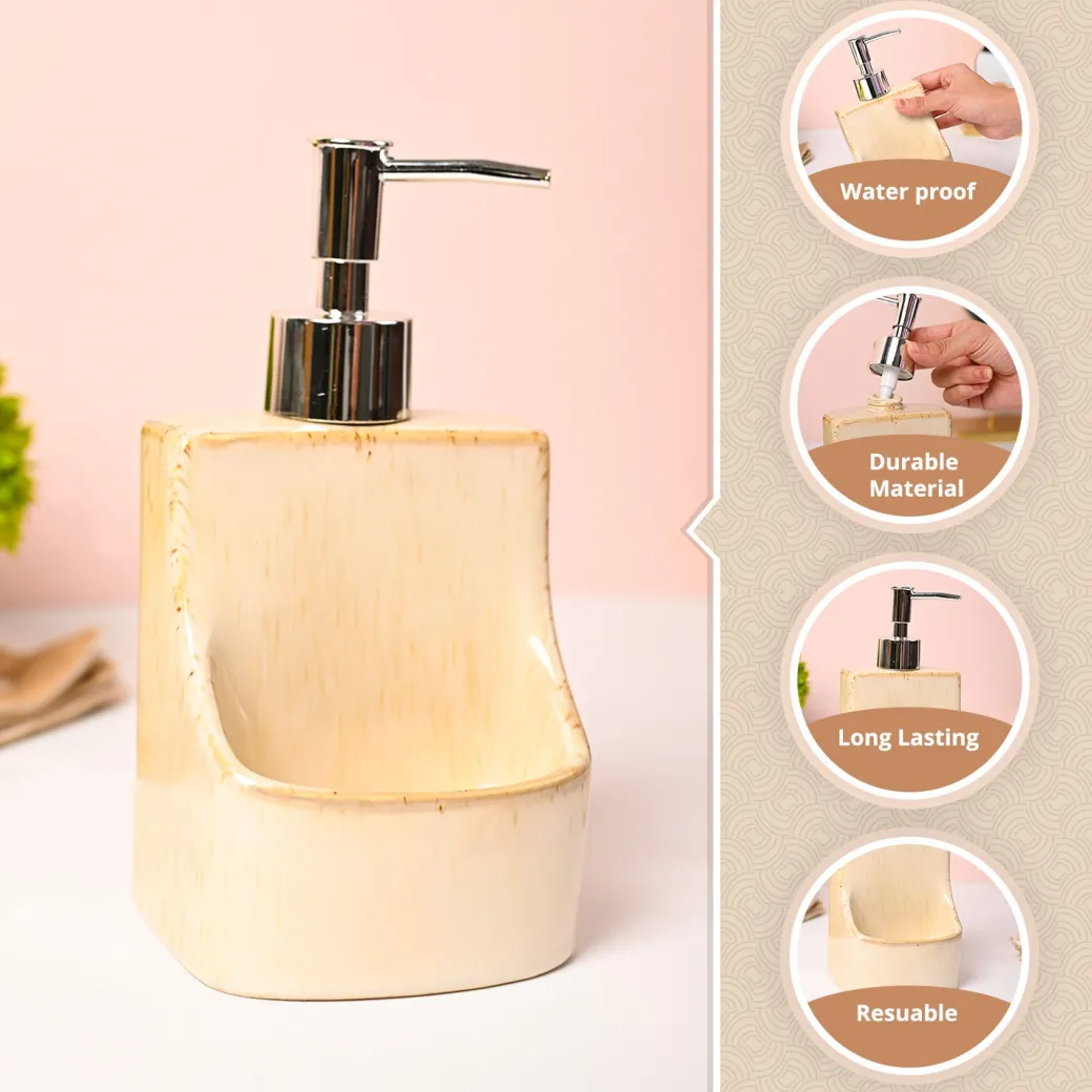 VON CASA Beige Kitchen Soap Dispenser - 350ml