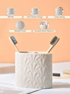 VON CASA Beige Toothbrush Holder - 400Ml