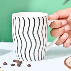 VON CASA Black & White Mug - 380Ml