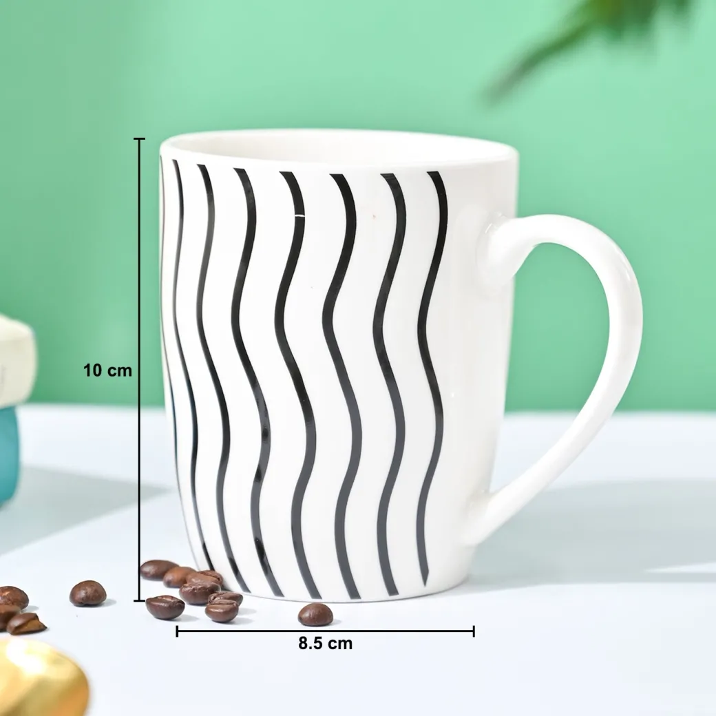 VON CASA Black & White Mug - 380Ml