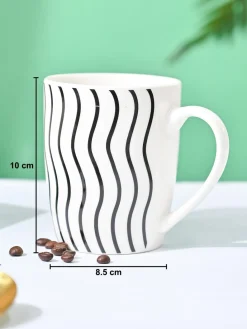 VON CASA Black & White Mug - 380Ml
