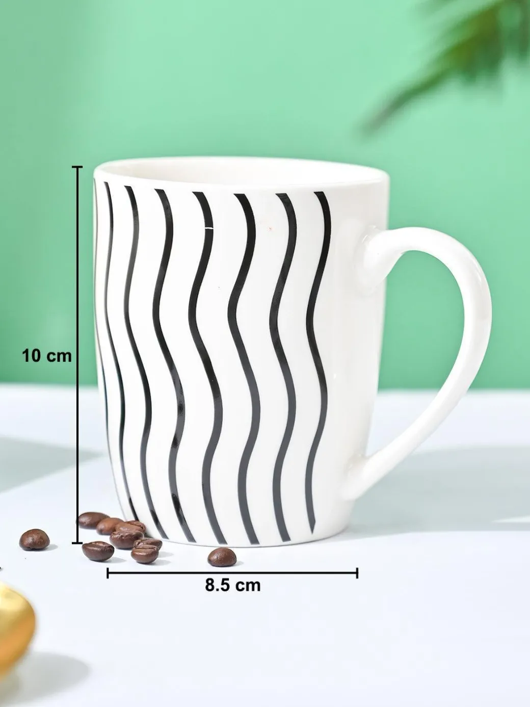 VON CASA Black & White Mug - 380Ml