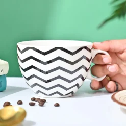 VON CASA Black & White Tea Cup - 420Ml