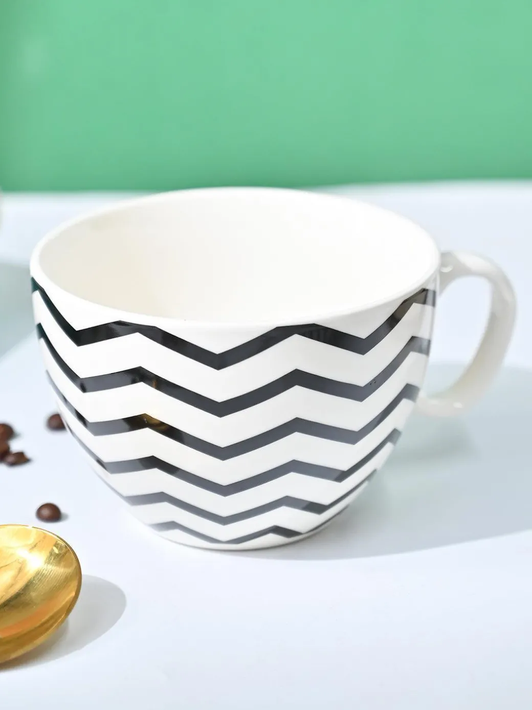 VON CASA Black & White Tea Cup - 420Ml
