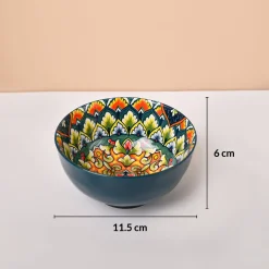 VON CASA Blue Ceramic Bowl Set Of 4