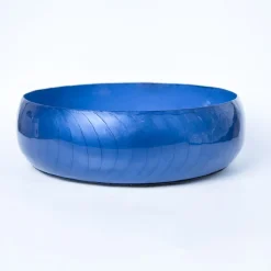VON CASA Blue Decorative Bowl (Blue Enamel)