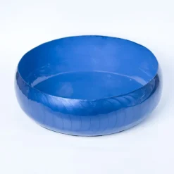 VON CASA Blue Decorative Bowl (Blue Enamel)