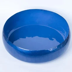 VON CASA Blue Decorative Bowl (Blue Enamel)