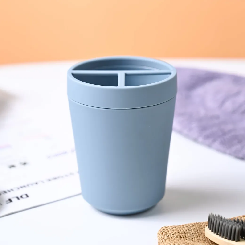 VON CASA Blue Plastic Toothbrush Holder