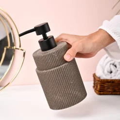 VON CASA Brown Polyresin Soap Dispenser - 410ml