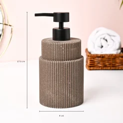 VON CASA Brown Polyresin Soap Dispenser - 410ml