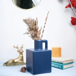 VON CASA Ceramic Blue Vase