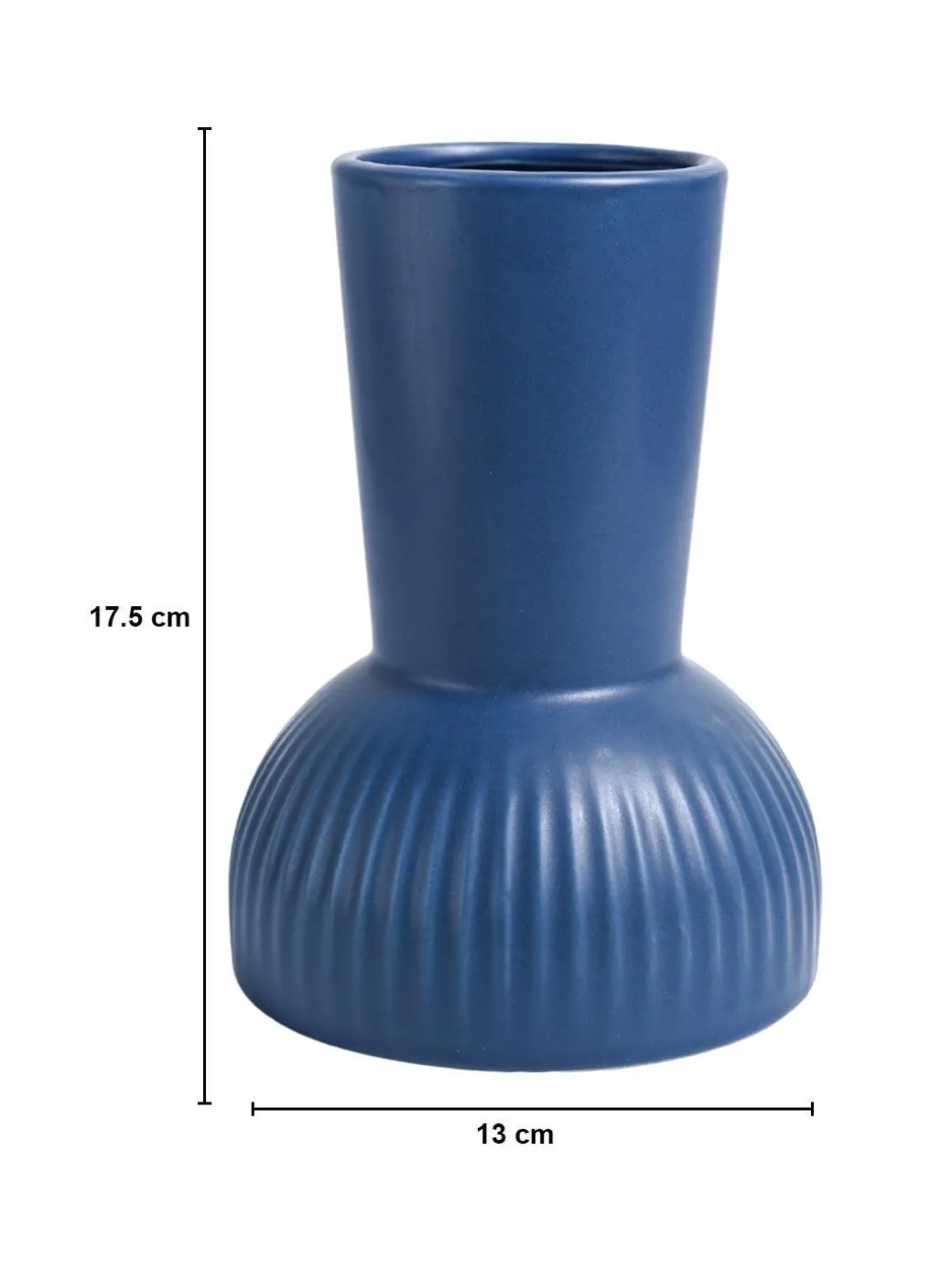 VON CASA Ceramic Blue Vase