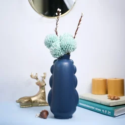 VON CASA Ceramic Blue Vase