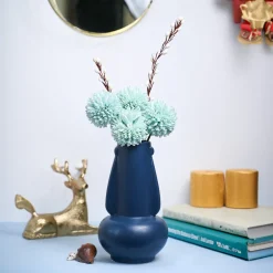 VON CASA Ceramic Blue Vase