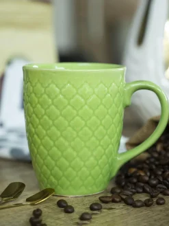 VON CASA Ceramic Coffee Mug - 320 Ml, Green