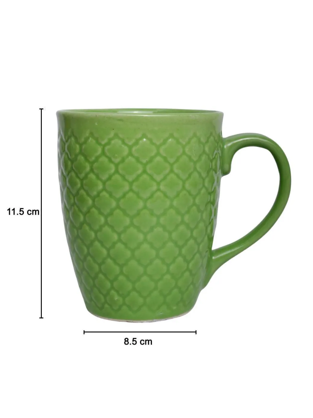 VON CASA Ceramic Coffee Mug - 320 Ml, Green