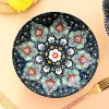 VON CASA Ceramic Mandala Navy Blue Round Platter