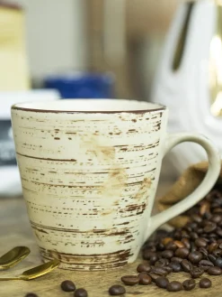 VON CASA Ceramic Mug - 330Ml, Cream