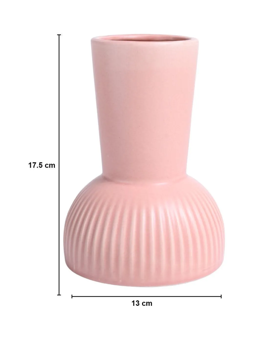 VON CASA Ceramic Peach Vase