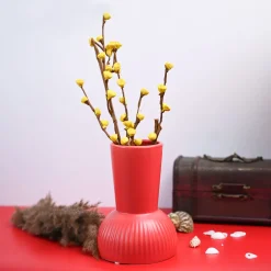 VON CASA Ceramic Red Vase
