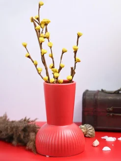 VON CASA Ceramic Red Vase