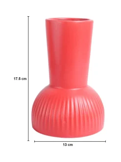 VON CASA Ceramic Red Vase