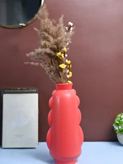 VON CASA Ceramic Red Vase