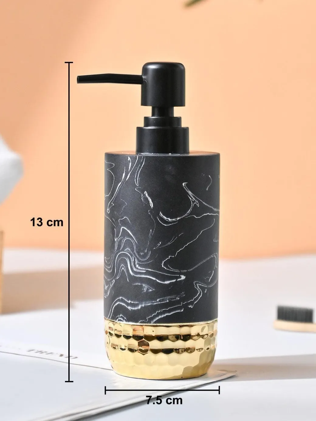 VON CASA Charcole Soap Dispenser - 200Ml