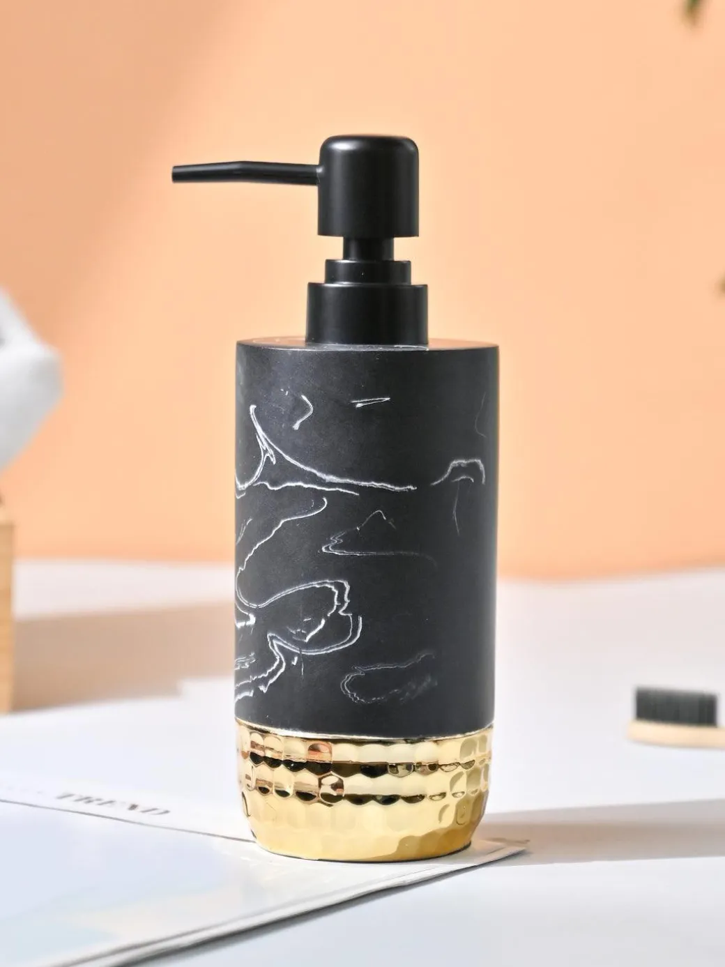 VON CASA Charcole Soap Dispenser - 200Ml