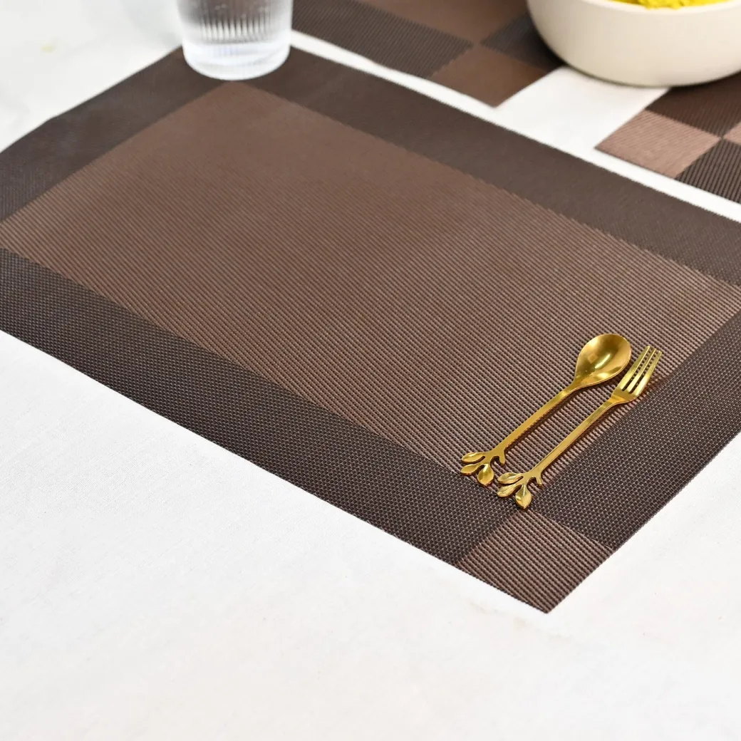 VON CASA Dark Brown Placemat Set Of 6