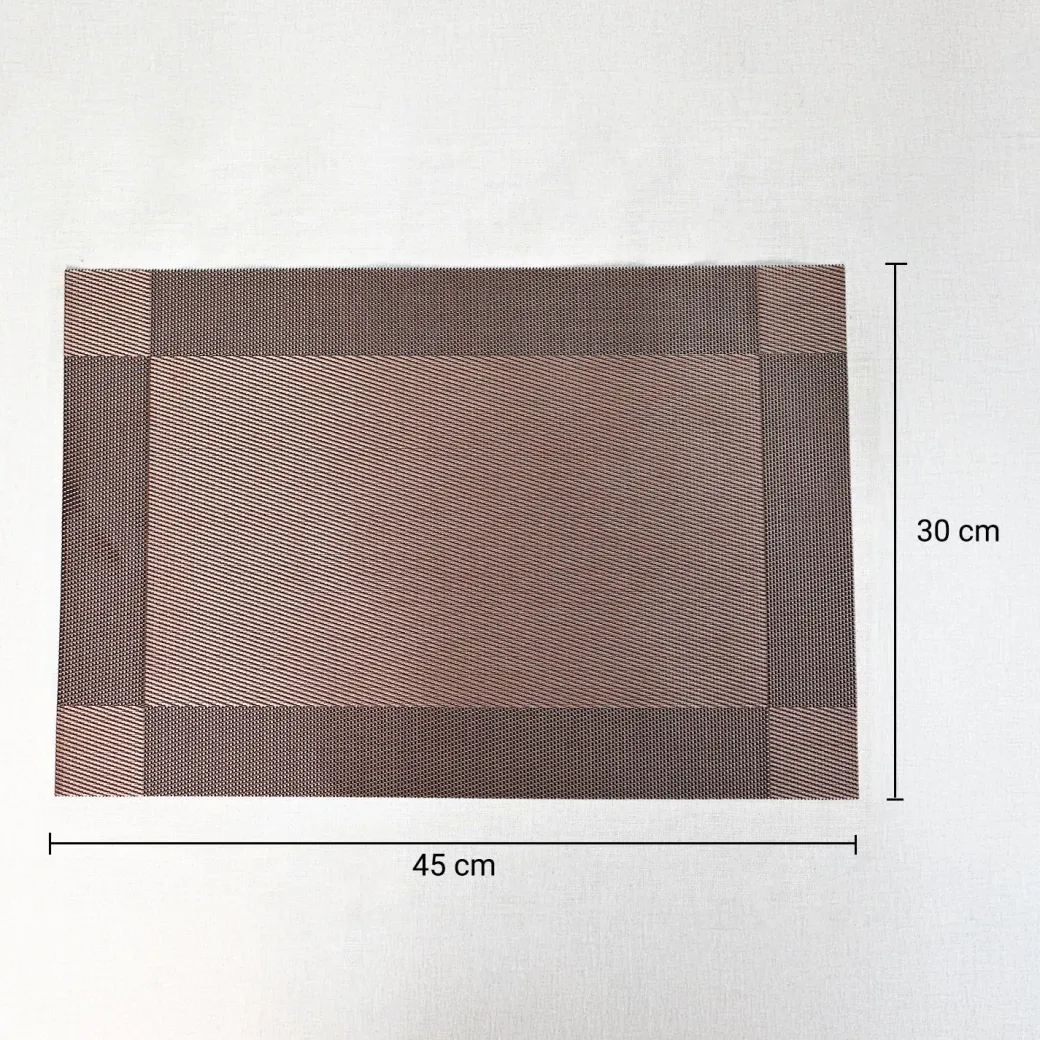 VON CASA Dark Brown Placemat Set Of 6