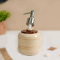 VON CASA Fine-Lined Ceramic Bathroom Set (Set Of 2)