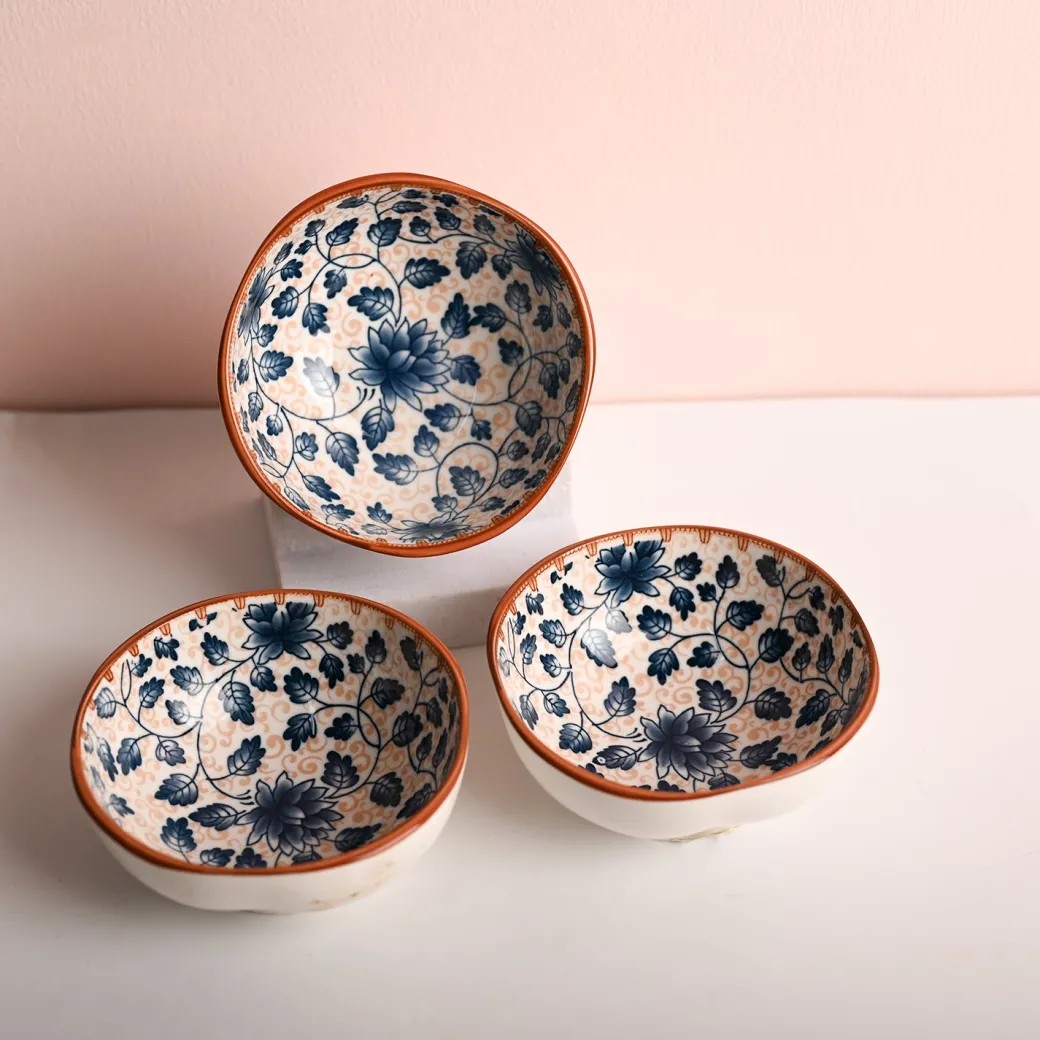 VON CASA Flora Chutney Bowl Set Of 3 - 650mL