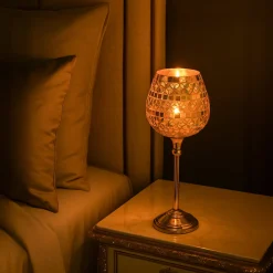 VON CASA Goblet T-Light Holder (Small) – Golden Mosaic Charm