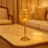 VON CASA Goblet T-Light Holder (Big) – Golden Mosaic Grandeur