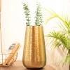 VON CASA Gold Cylindrical Flower Vase
