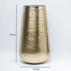 VON CASA Gold Cylindrical Flower Vase