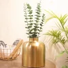 VON CASA Gold Cylindrical Flower Vase