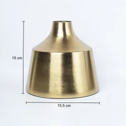 VON CASA Gold Cylindrical Flower Vase