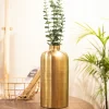 VON CASA Gold Cylindrical Flower Vase