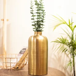 VON CASA Gold Cylindrical Flower Vase